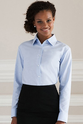 Russell Collection R-932F-0 - Camisa Mulher R932F Oxford Clássica M. Comprida