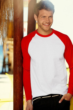 Fruit of the Loom 61-028-0 - T-Shirt Manches Longues Homme Baseball