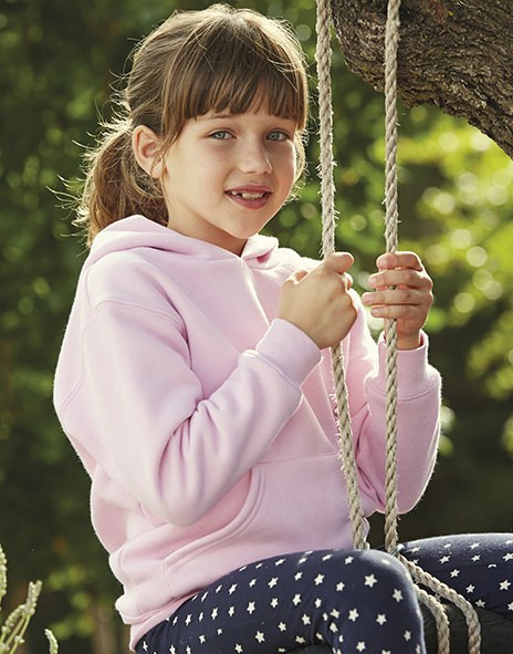 Fruit of the Loom 62-037-0 - Premium Kids Hooded Sweatshirt with Ribbed Cuffs