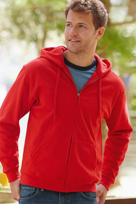 Fruit of the Loom 62-062-0 - Premium Cotton Blend Hooded Zip Sweatshirt