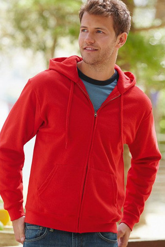Fruit of the Loom 62-062-0 - Premium Cotton Blend Hooded Zip Sweatshirt