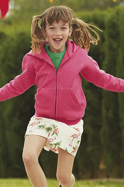 Fruit of the Loom 62-045-0 - Comfortable Kids Hooded Sweat Jacket with Pockets