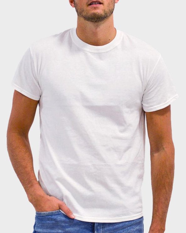Gildan 5000 - T-shirt Homme Résistant en 100% Coton épais de Haute Qualité