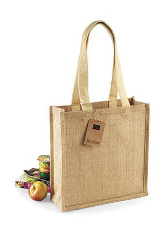 Westford mill W406 - Eco-Friendly Jute Tote with Cotton Straps