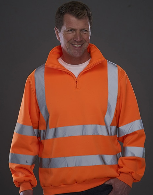 Yoko HVK06 - Hi Vis 1/4 Zip Sweat Shirt