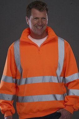 Yoko HVK06 - Hi Vis 1/4 Zip Sweat Shirt