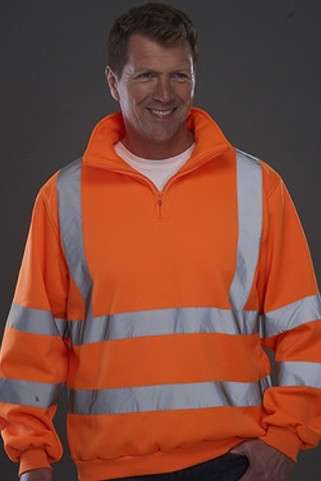 Yoko HVK06 - Hi Vis 1/4 Zip Sweat Shirt