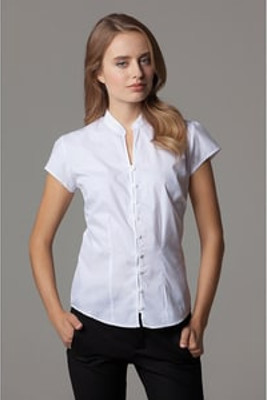 Kustom Kit KK727 - Women's continental blouse mandarin collar cap sleeve