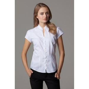 Kustom Kit KK727 - Women's continental blouse mandarin collar cap sleeve