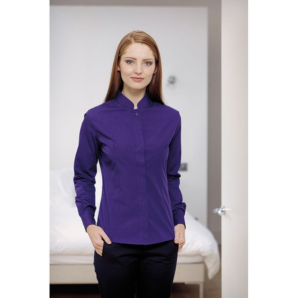 Kustom Kit KK261 - Women's mandarin collar fitted shirt long sleeved