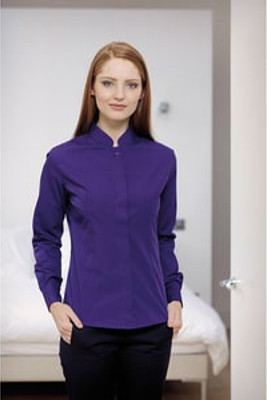 Kustom Kit KK261 - Women's mandarin collar fitted shirt long sleeved