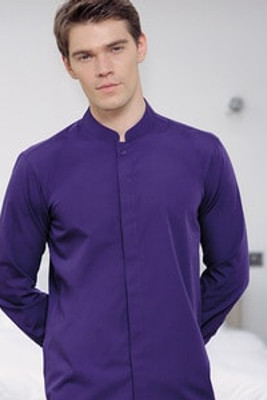 Kustom Kit KK161 - Mandarin collar fitted shirt long sleeved