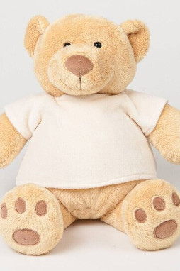Mumbles MM021 - Cuddly Honey Plush Bear with Velour T-Shirt