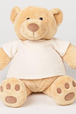 Mumbles MM021 - Cuddly Honey Plush Bear with Velour T-Shirt