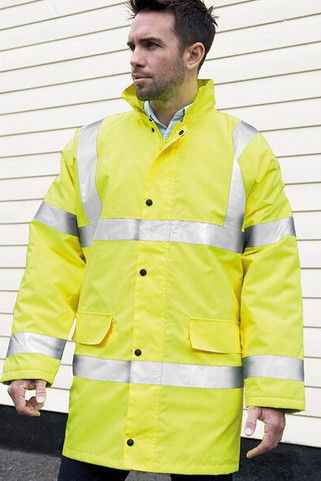 Result R218X - Visoka vidljivost vodootporni sigurnosni kaput s kapuljačom