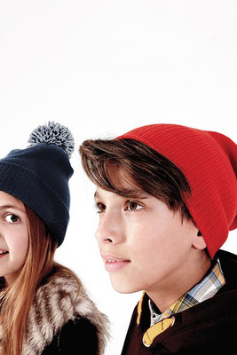 Beechfield BC450 - Versatile Two-Tone Pom Pom Knit Beanie