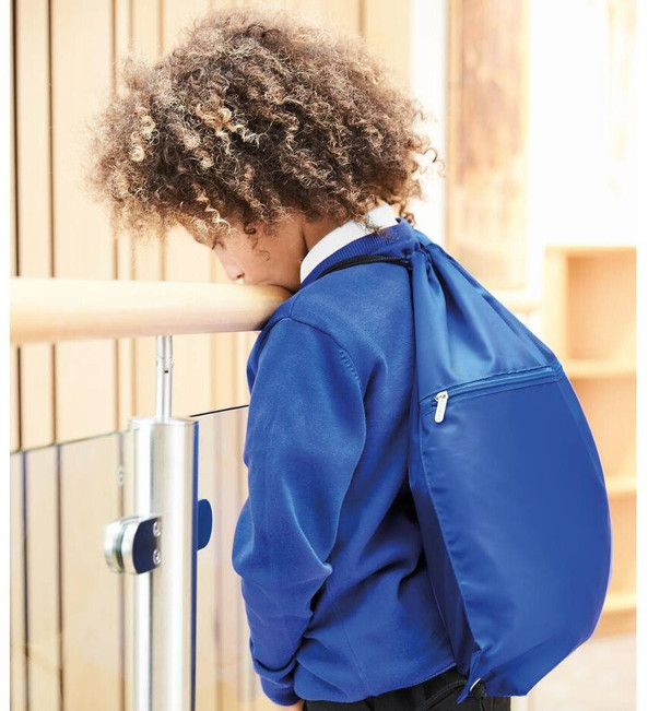 Quadra QD071 - Water Resistant Gym Sack with Zipper Pocket