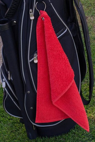 Towel city TC013 - Exklusive Golfhandtuch mit Silberhaken