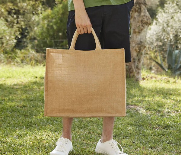 Westford mill WM408 - Jumbo Burlap Shopping Bag