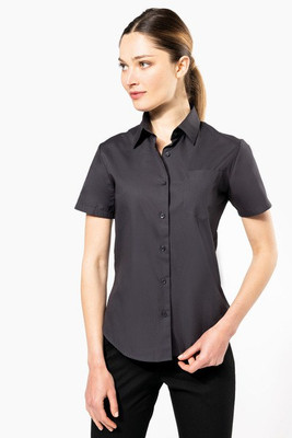 Kariban K544 - LADIES' SHORT SLEEVE EASY CARE COTTON POPLIN SHIRT