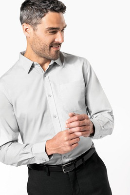 Kariban K541 - Pflegeleichte Herren Langarm Hemd Popeline