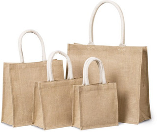 Kimood KI0219 - Eco-Friendly Jute Beach Shopper with Cotton Handles