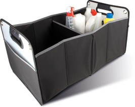 Kimood KI0507 - Deluxe Dual Compartment Car Trunk Organizer