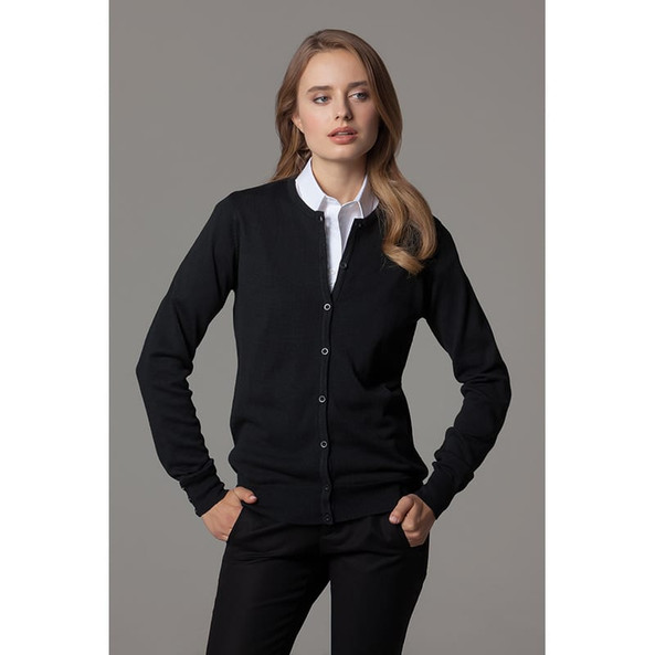 Kustom Kit KK355 - Women's Arundel crew neck cardigan long sleeve