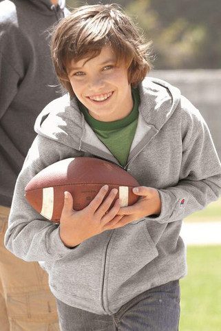 Champion S890 - Eco Youth Full-Zip Hooded Sweatshirt