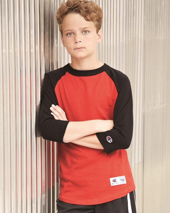 Champion T13Y - Youth Raglan Baseball T-Shirt