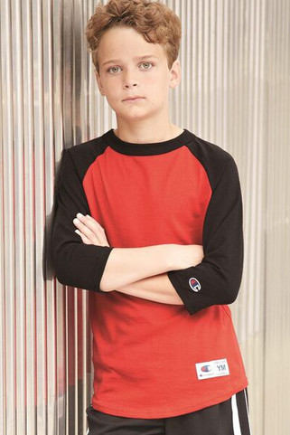 Champion T13Y - Youth Raglan Baseball T-Shirt