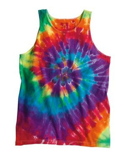 Tie-Dyed 420MS - Multi-Color Spiral Tank Top
