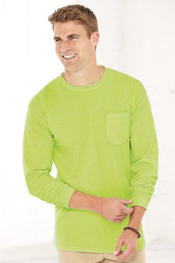 Bayside 3055 - Union-Made Long Sleeve T-Shirt with a Pocket