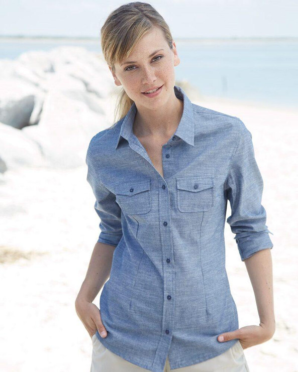 Burnside B5255 - Ladies' Long Sleeve Chambray