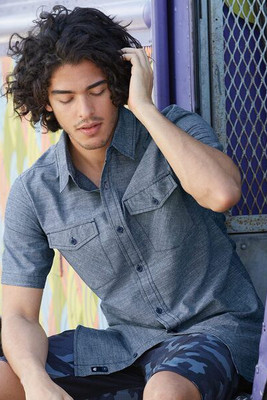 Burnside B9255 - Chambray Short Sleeve Shirt