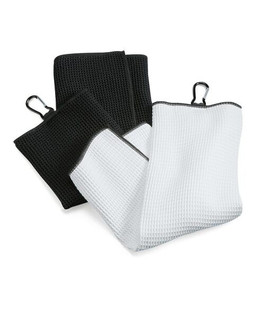 Carmel Towel Company C1717MTC - Carmel Microfiber Waffle-Weave Golf Towel with Carabiner