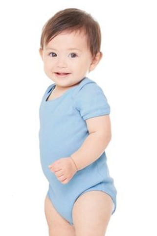 Bella+Canvas 100 - Infant Baby Rib Short Sleeve Creeper