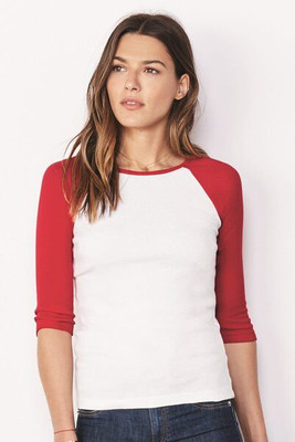 Bella+Canvas 2000 - Ladies' Baby Rib Three-Quarter Sleeve Raglan T-Shirt