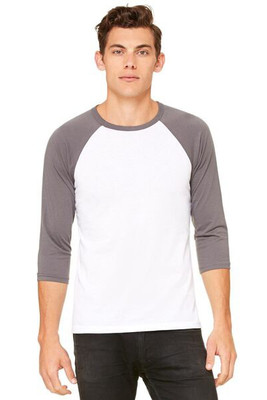Bella+Canvas 3200 - Remera unisex báisbol Raglan manga 3/4