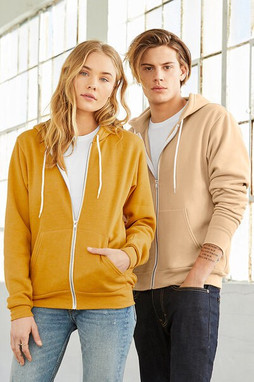 Bella+Canvas 3739 - Unisex Full-Zip Hooded Sweatshirt
