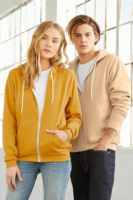 Bella+Canvas 3739 - Unisex Full-Zip Hooded Sweatshirt