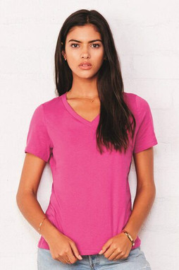 Bella+Canvas 6405 - Relaxed Short Sleeve Jersey V-Neck T-Shirt