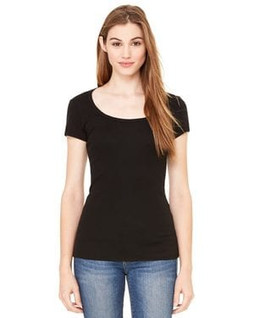 Bella+Canvas 8703 - Ladies Sheer Mini Rib Scoopneck T-Shirt