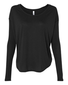 Bella+Canvas 8852 - Ladies' Flowy Long Sleeve T-Shirt With 2x1 Rib Sleeves