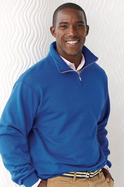 Gildan sweatshirt with zipper for men electric blue