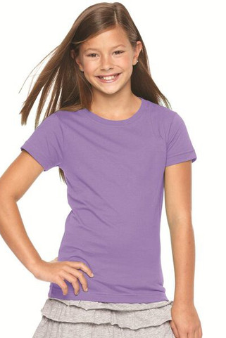 LAT 2616 - Girls Fine Jersey Longer Length T-Shirt