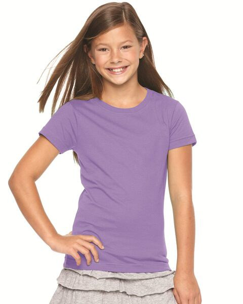 LAT 2616 - Girls' Fine Jersey Longer Length T-Shirt