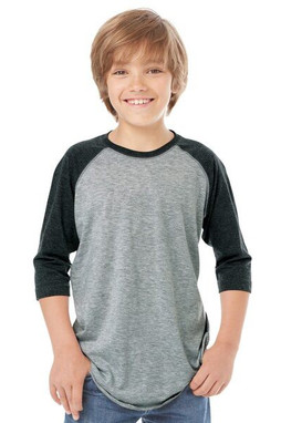 LAT 6130 - Youth Retro Style Three-Quarter Sleeve Baseball Tee
