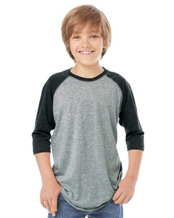 LAT 6130 - Youth Retro Style Three-Quarter Sleeve Baseball Tee
