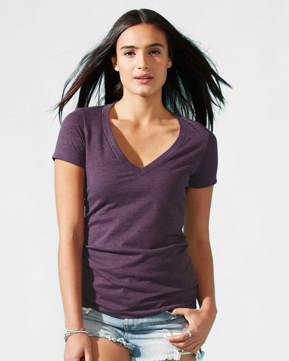 Next Level 6640 - Stylish Deep V-Neck Cotton Blend Tee